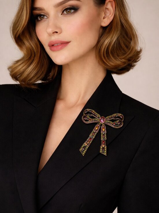 Heidi Daus Jewelry - Heidi Daus Articulated Bow Brooch